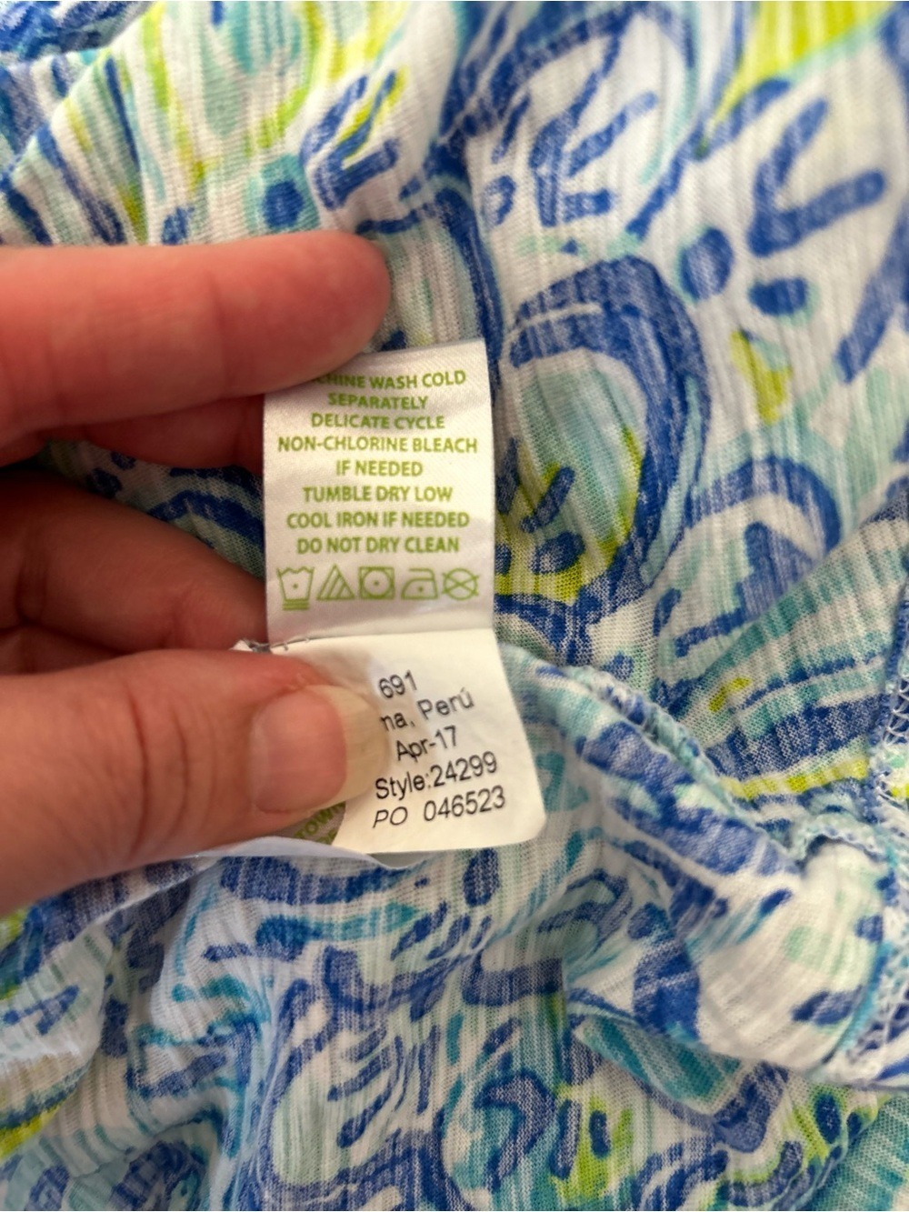 Lilly Pulitzer Cordelia Blue Paisley Racerback  Tank | Size Small - Picture 9 of 9